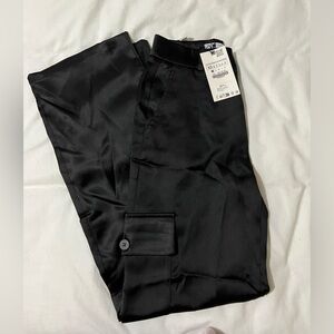 Black satin pants - Zara